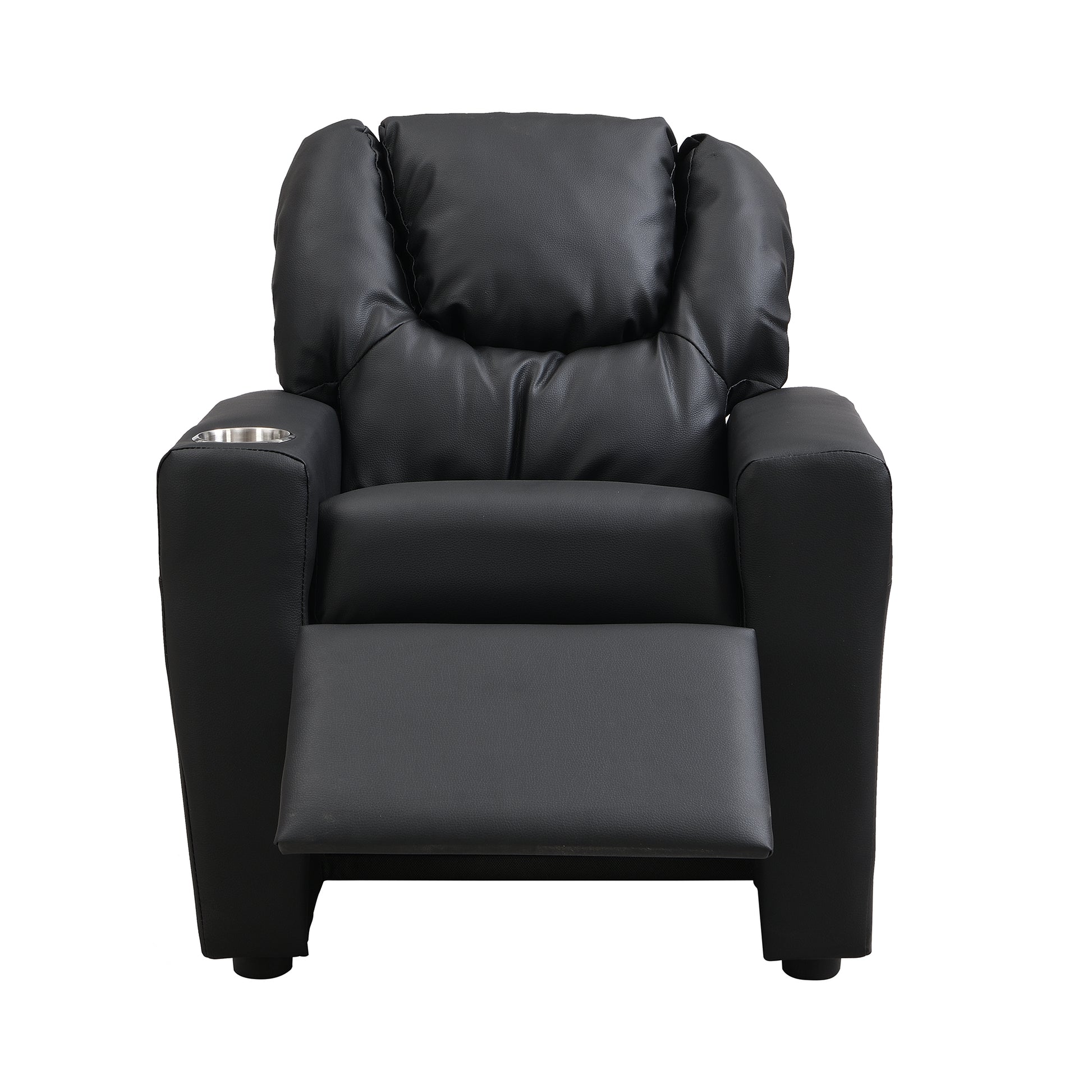 Kids Recliner Chair Black Pvc Black Pvc