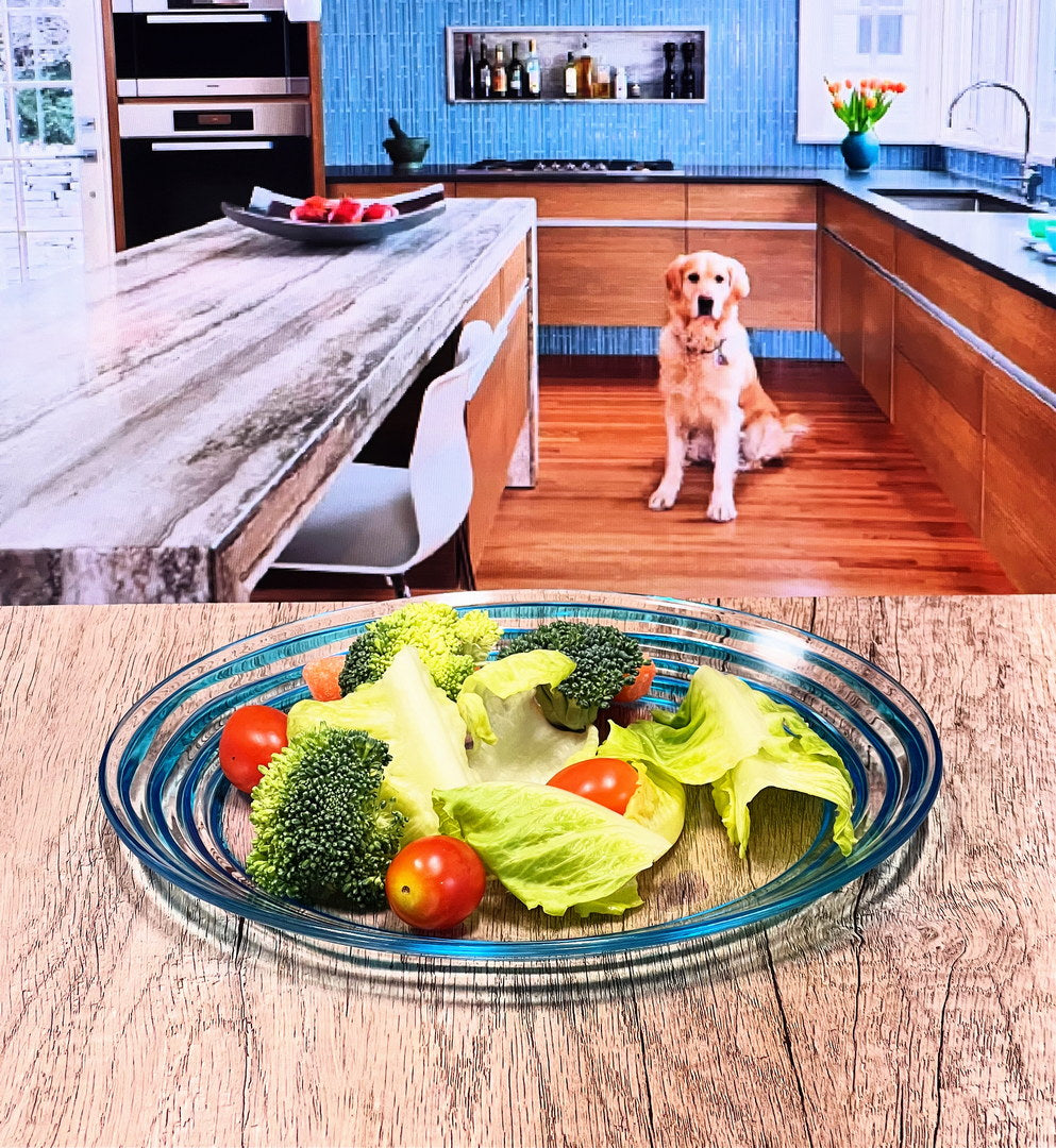 Designer Swirl 9" Plastic Dessert Plates Set Of 4, Blue Plastic Plates, Kitchen Plates For All Occasions Bpa Free Dishwasher Safe Blue Acrylic