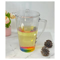 2.5 Quarts Water Pitcher With Lid, Rainbow Design Unbreakable Plastic Pitcher, Drink Pitcher, Juice Pitcher With Spout Bpa Free Clear Acrylic