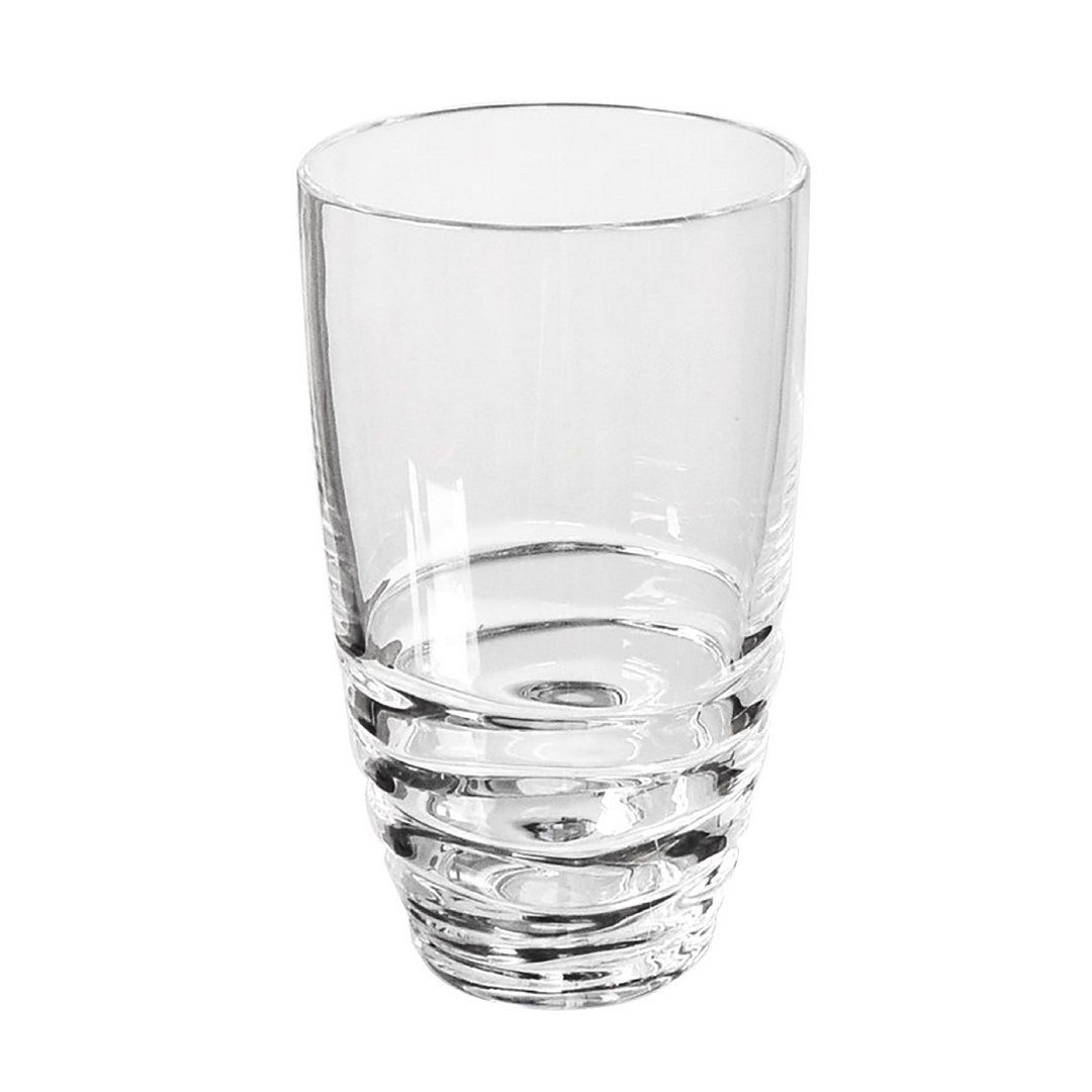 Swirl Acrylic Glasses Drinking Set Of 4 20Oz , Plastic Drinking Glasses, Bpa Free Cocktail Glasses, Drinkware Set, Hi Ball Plastic Water Tumblers Clear Acrylic