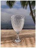 Diamond Cut Plastic Wine Glasses Set Of 4 12Oz , Bpa Free Acrylic Wine Glass Set, Unbreakable Red Wine Glasses, White Wine Glasses Clear Acrylic