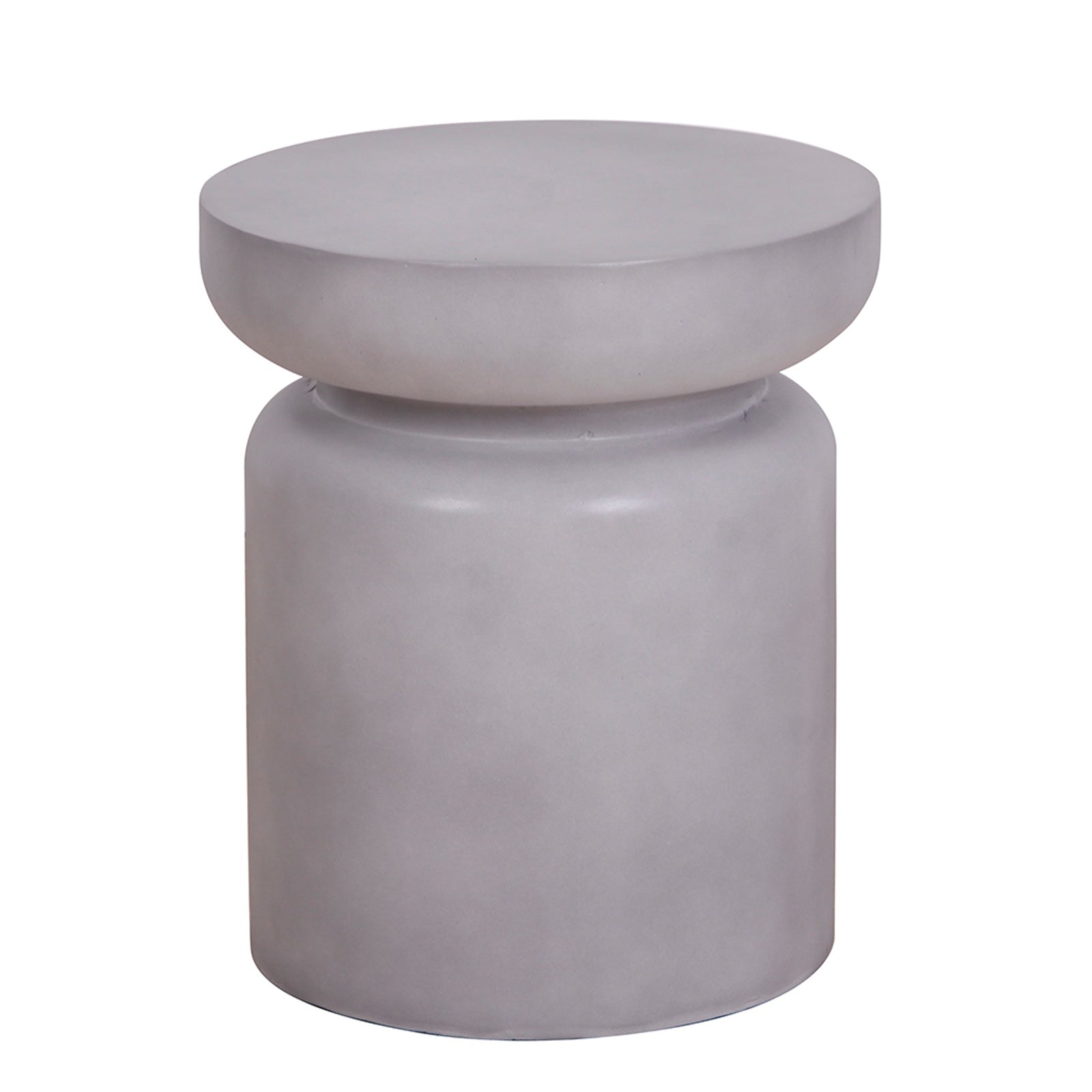 Faux Concrete Texture 17 Inch Height Accent Table For Indoor And Outdoor Gray Garden & Outdoor European Magnesium Oxide