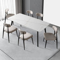 Modern Dining Chairs Set Of 2, Curved Backrest Round Upholstered And Metal Frame, Light Grey Light Grey Foam Metal