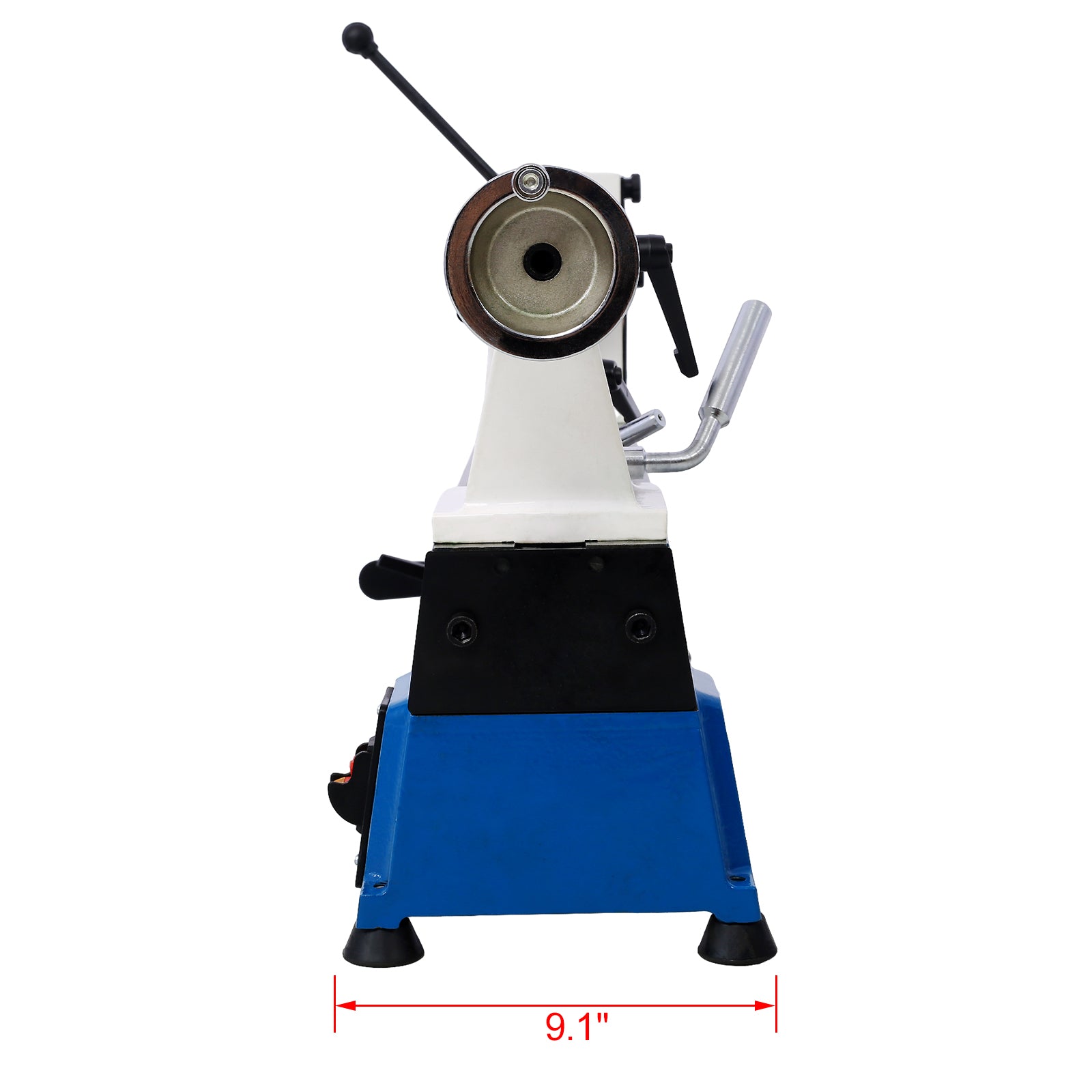 Benchtop Wood Lathe 10" X 18" Wood Lathe Machine 5 Variable Speeds 500 750 1150 1800 3200Rpm Mini Wood Turning Lathe For Woodworking 1 2Hp Multifunctional Power Wood Lathe Gray Steel