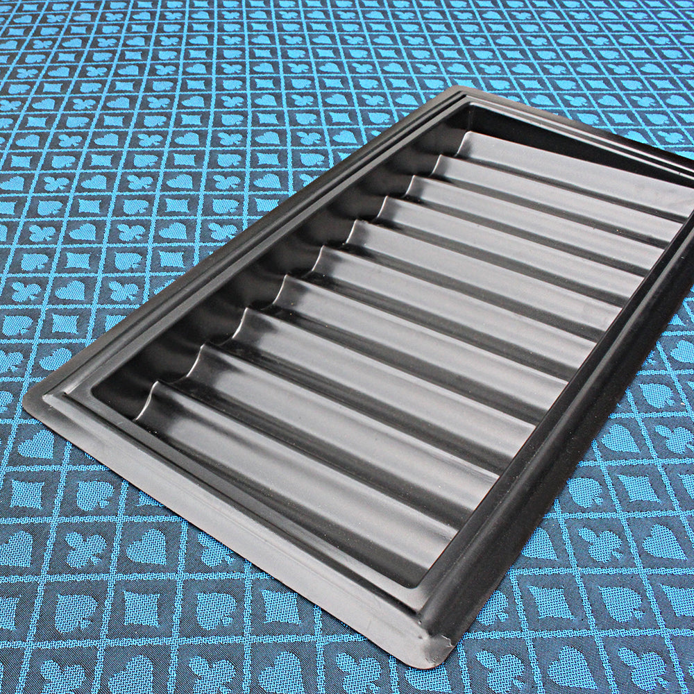 96Inch Oval Poker Table Detachable Armrest Chip Tray Blue Speed Cloth Surface Stainless Steel Pedestal Base Blue Stainless Steel