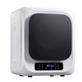 6.6Lbs Portable Mini Cloth Dryer Machine Fcc Certificate Ptc Heating Tumble Dryer Electric Control Panel,White Body With Black Square Door,120V 850W,For Home Apartment Dorms,Uv Sterilizaiton White Abs Steel Q235