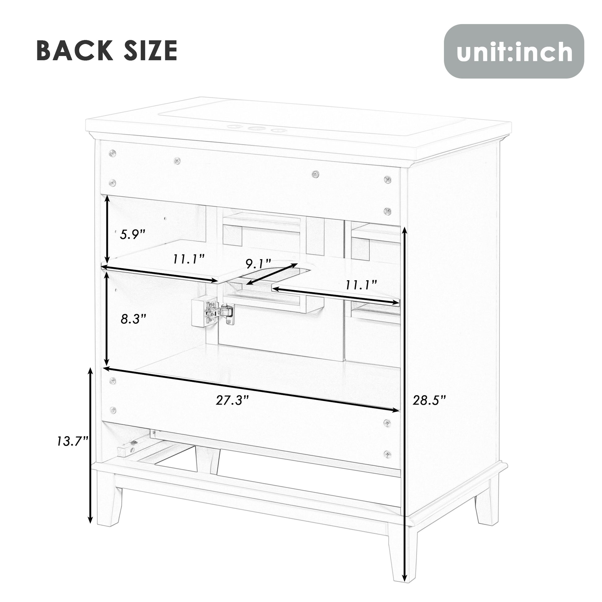 30" Bathroom Vanity Without Sink, Base Only, Multi Functional Bathroom Cabinet With Doors And Drawer, Solid Frame And Mdf Board, Green Green Solid Wood Mdf