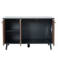 Litter Box Enclosure, Cat Litter Box Furniture With Hidden Plug, 3 Doors,Indoor Cat Washroom Storage Bench Side Table Cat House, Large Wooden Enclused Litter Box House, Black And Walnut Black Brown Mdf