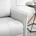 Rocking Recliner Chair,360 Degree Swivel Nursery Rocking Chair,Glider Chair,Modern Small Rocking Swivel Recliner Chair For Bedroom,Living Room Chair Home Theater Seat,Side Pocket Light Gray Solid Light Brown Primary Living Space Push Button Rubberwood