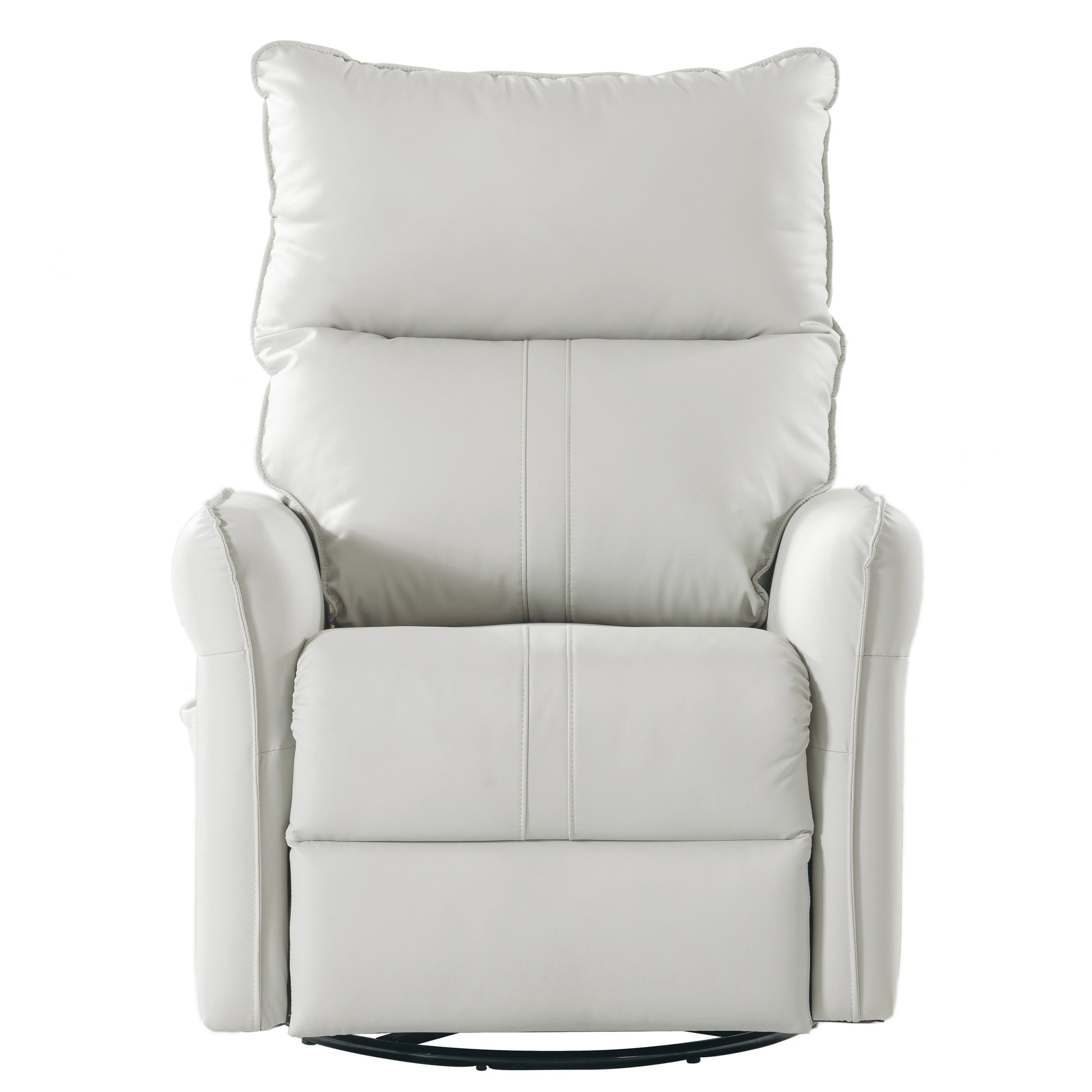 Rocking Recliner Chair,360 Degree Swivel Nursery Rocking Chair,Glider Chair,Modern Small Rocking Swivel Recliner Chair For Bedroom,Living Room Chair Home Theater Seat,Side Pocket Light Gray Solid Light Brown Primary Living Space Push Button Rubberwood