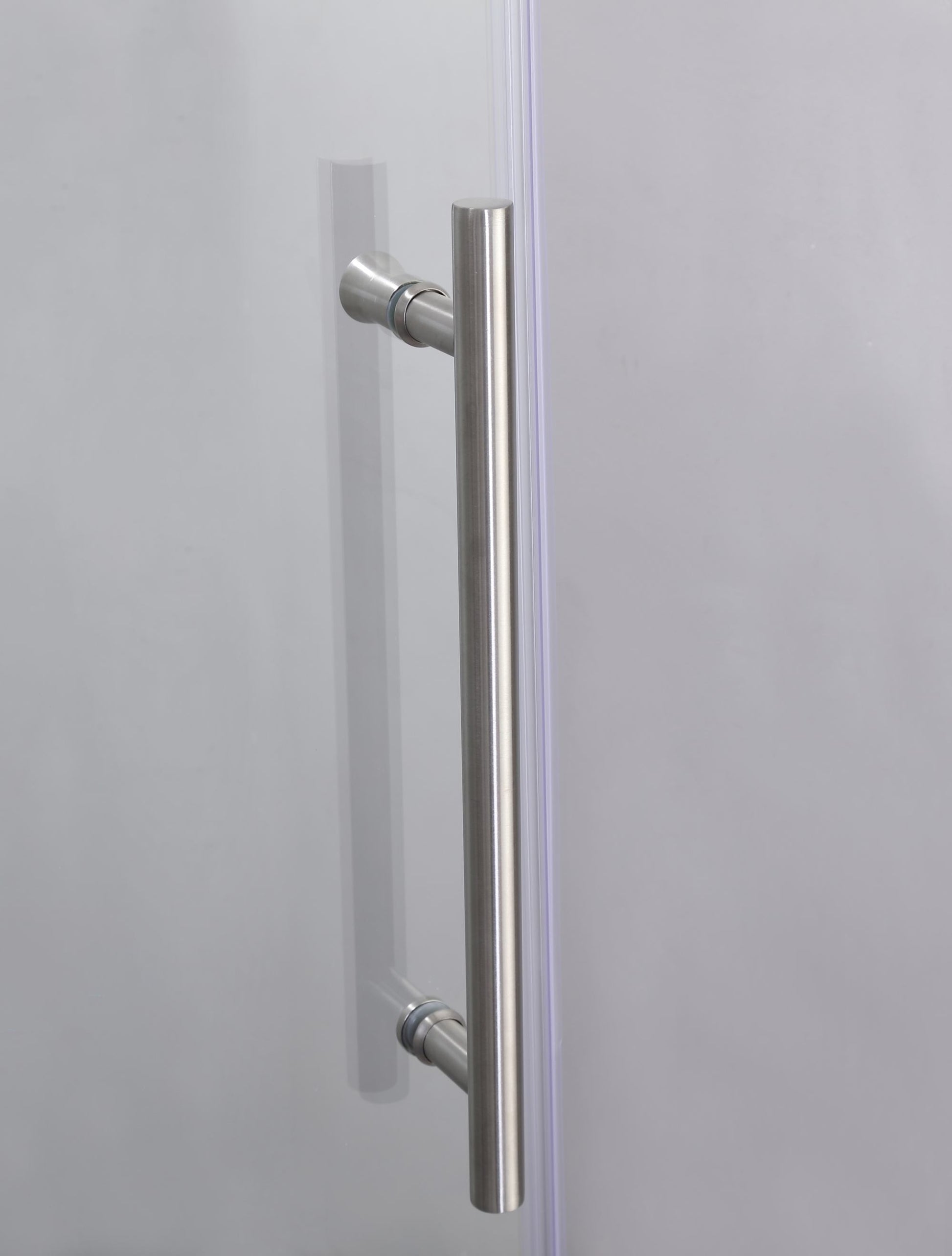 Frameless Shower Doors 60" Width X 76"Height With 3 8" 10Mm Clear Tempered Glass, Brushed Nicel Finish Brushed Nickel Bathroom American Design Stainless Steel Tempered Glass
