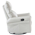 Rocking Recliner Chair,360 Degree Swivel Nursery Rocking Chair,Glider Chair,Modern Small Rocking Swivel Recliner Chair For Bedroom,Living Room Chair Home Theater Seat,Side Pocket Light Gray Solid Light Brown Primary Living Space Push Button Rubberwood