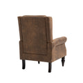 Coolmore Wood Frame Armchair, Modern Accent Chair Lounge Chair With Sturdy Wood Legs For Living Room Bedroom Coffee Pu Coffee Foam Microsuede