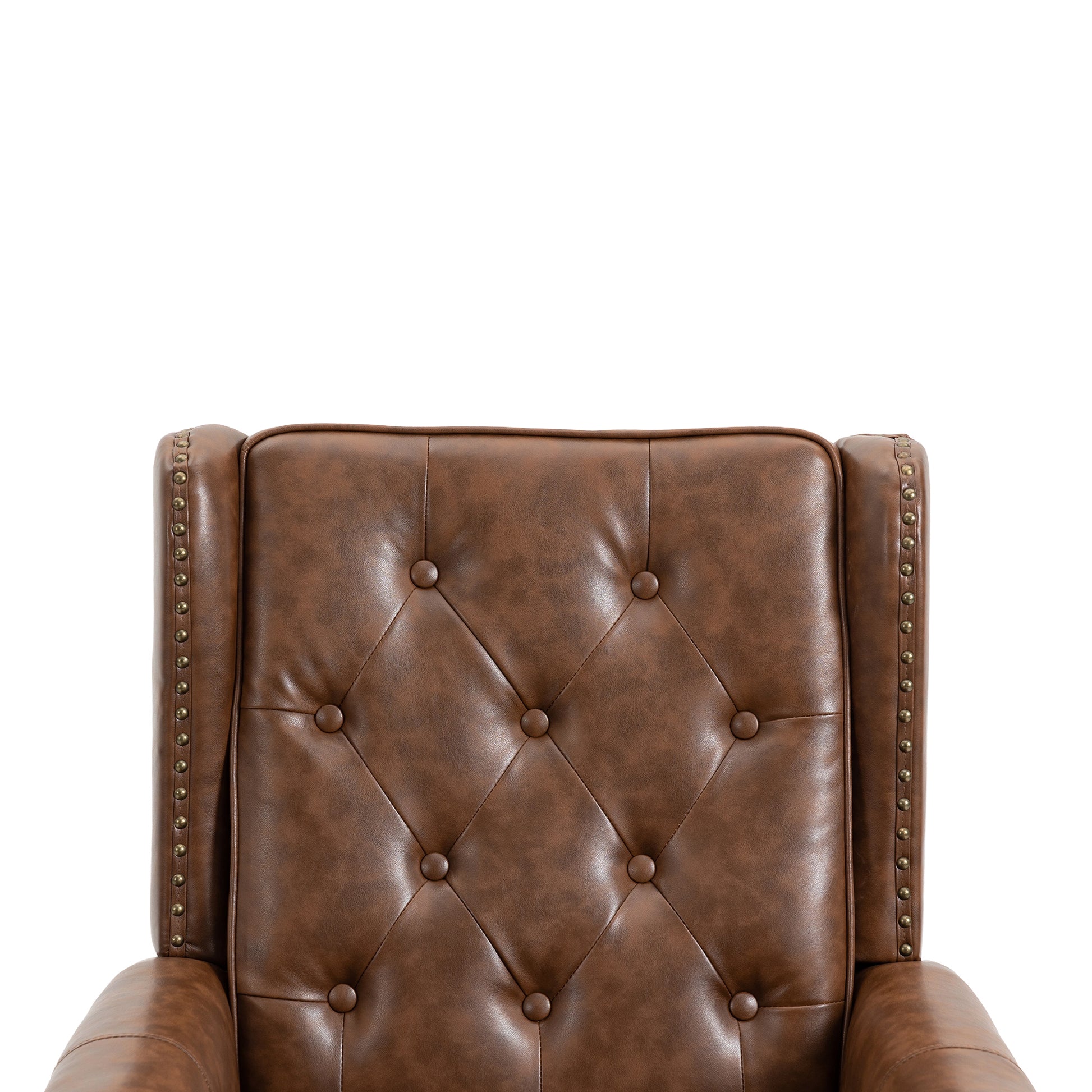 Coolmore Wood Frame Armchair, Modern Accent Chair Lounge Chair With Sturdy Wood Legs For Living Room Bedroom Brown Pu Brown Pu Foam Pu Leather