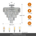 Same As W1340110373 L5010 Large Crystal Chandelier In White Chrome Color, Modern Style Chandelier, Dining Room, Living Room, Bedroom Without Bulb Chrome Luxury Crystal Iron