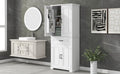 Bathroom Storage Cabinet With Doors And Drawer, Multiple Storage Space, Adjustable Shelf, White White Mdf