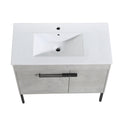 36 Inch Bathroom Vanity With Sink, Freestanding Bathroom Vanity Or Floating Is Optional Conversion 00336Cg 1 F Bl9090B Kd Packing Cement Grey 2 Bathroom Freestanding Modern Plywood