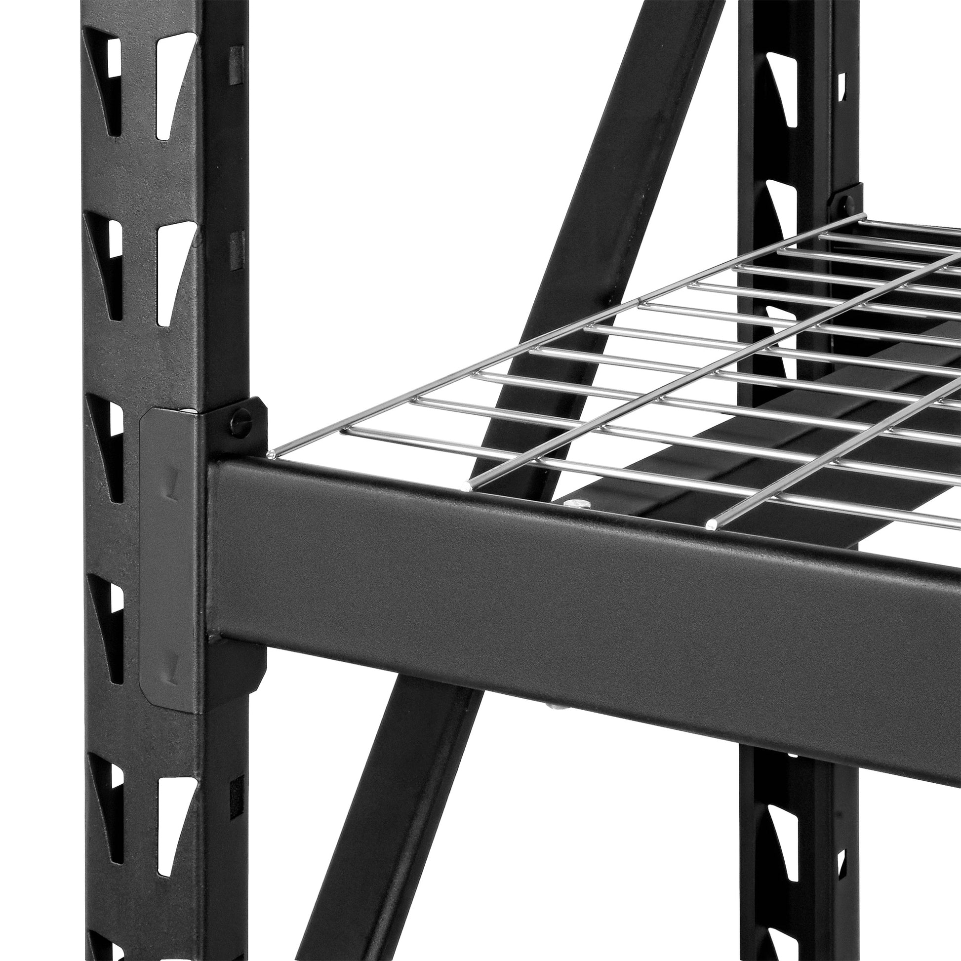 Garage Shelving Heavy Duty 72"H*77"W Garage Storage Shelves 6000Lbs Heavy Duty Shelving Adjustable 3 Tier Metal Shelving For Garage Storage Shelving Industrial Shelving Storage Rack, Black Black Iron