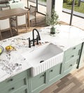 Inch White Farmhouse Sink Deep Apron Sink Undermount Farmhouse Kitchen Sink Single Farm Sink White Ceramic