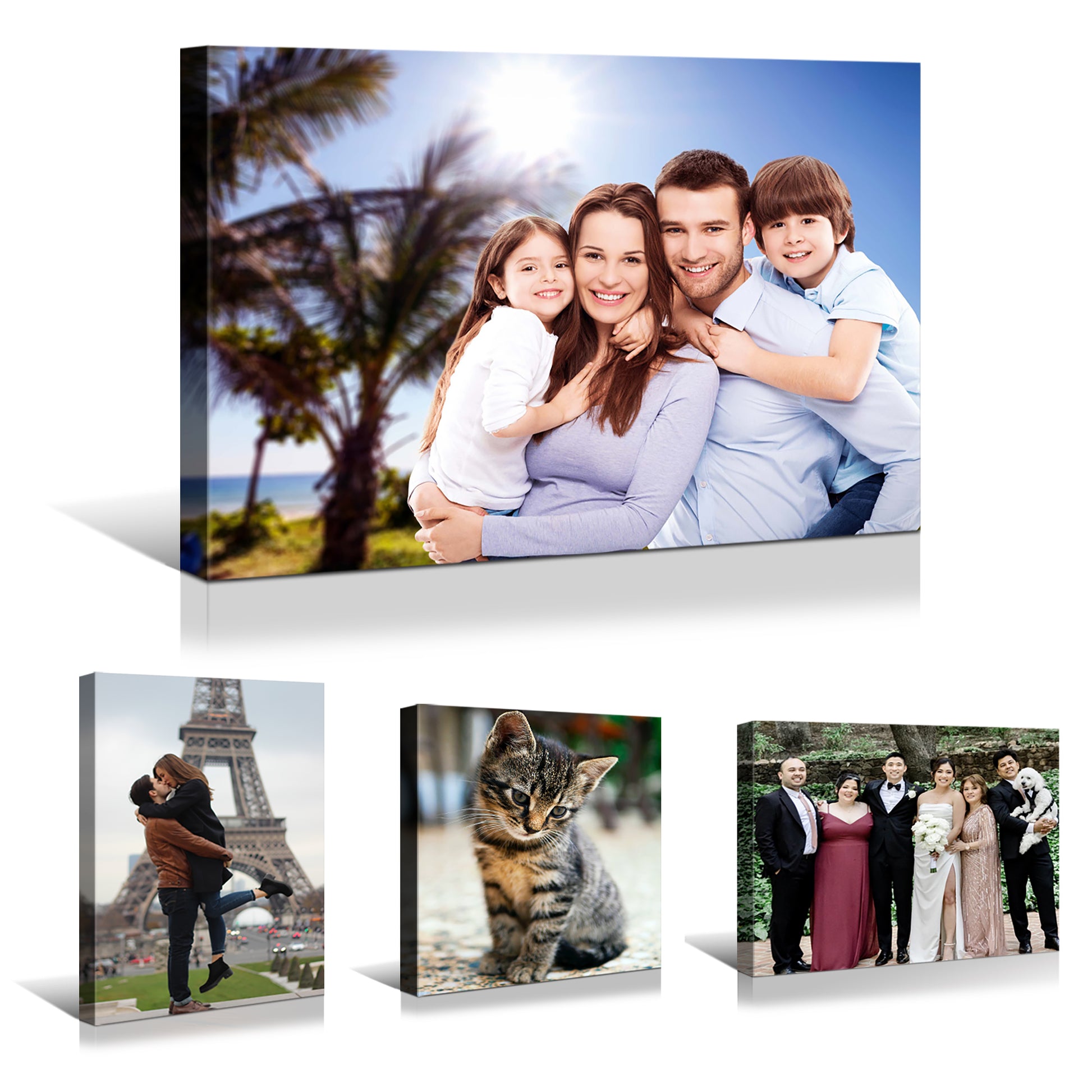1Pcs Canvas Prints With Your Photo Custom Canvas Wall Art Personalized Canvas Pictures, Customized To Any Style, Us Factorygifts For Family, Wedding, Friends, Home Decoration Wrapped Canvas Colorful Medium 25In 32In Painting Prints And Posters Art Deco