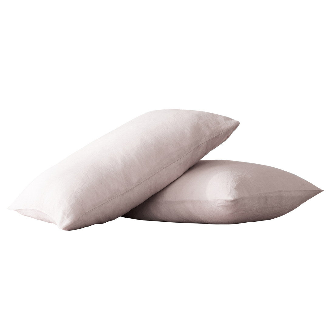King Size Pillow Cases Set Of 2, Pink Pillow Cases Set Of 2, Pillow Cases King, Premium Soft Linen Pillow Case With Envelope Enclosure 20"X36" Pink Linen Linen