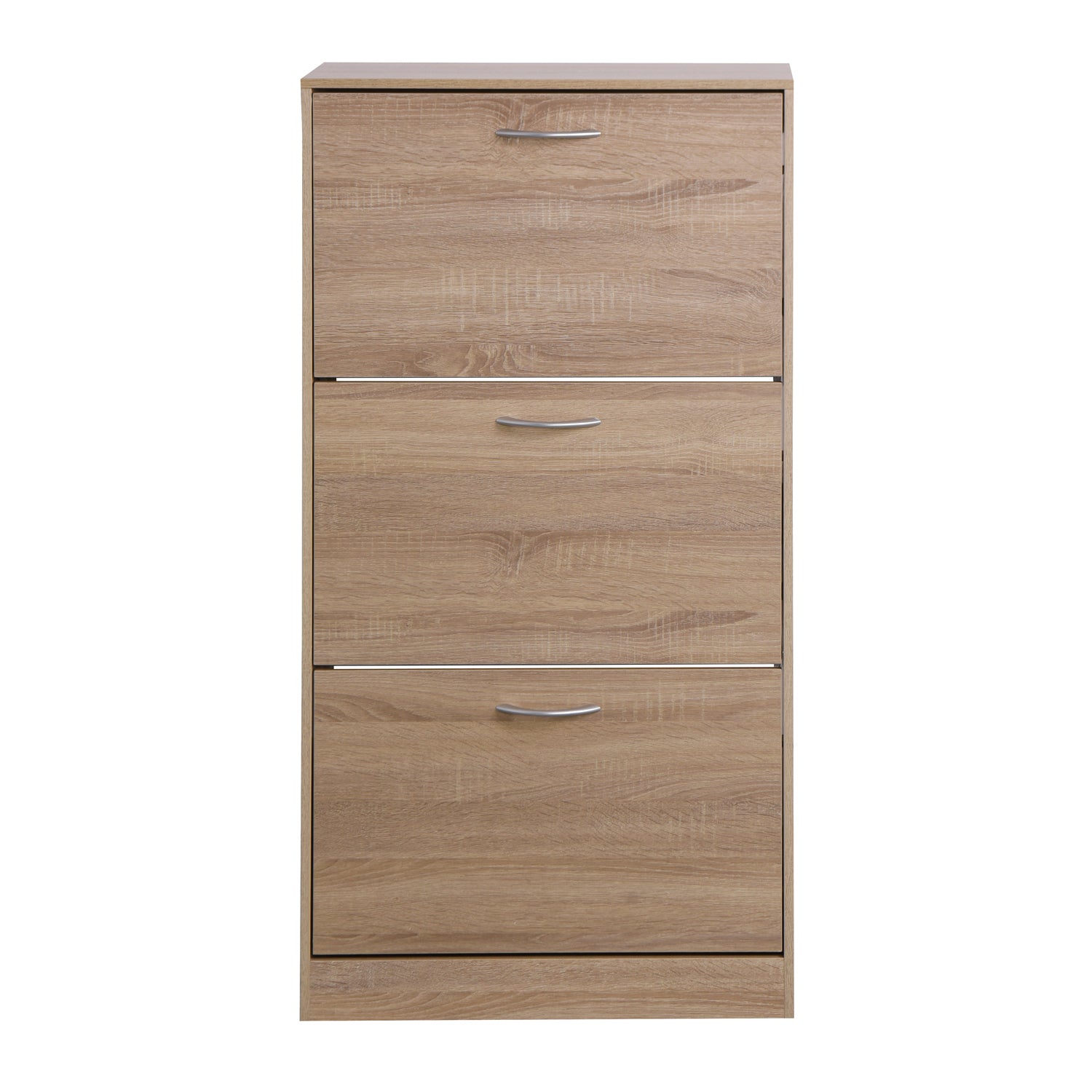 3 Drawer Shoe Storage Cabinet, 3 Tier Wood Shoe Rack Storage Organizer For Entryway Wood Particle Board