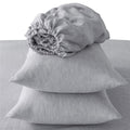 4 Pcs California King Bed Set, Premium Linen Bedding Sheets & Pillowcases, California King Bed In A Bag, Cloud Bedding Sheet & Pillowcase Sets White Linen Linen