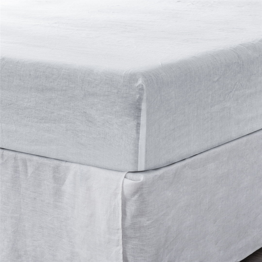 Fitted Queen Sheet 1 Pc, Bed Sheets Queen Size, Linen Sheets Queen Size, Hotel Sheets, White Sheets,& Fade Resistant Queen Sheets White Linen Linen
