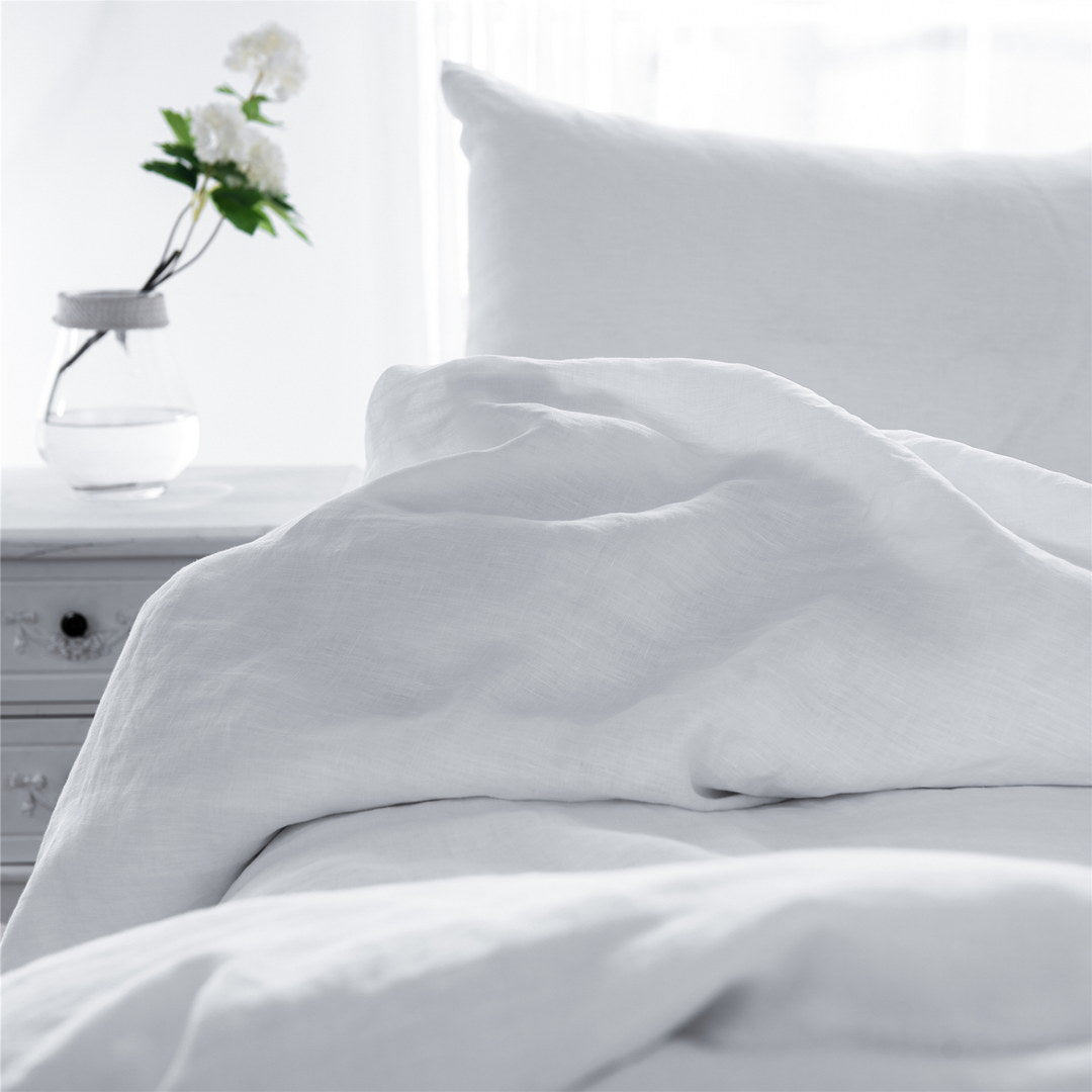 King Size Pillow Cases Set Of 2, White Pillow Cases Set Of 2, Pillow Cases King, Premium Soft Linen Pillow Case With Envelope Enclosure 20"X36" White Linen Linen