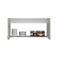 Wall Cabinet Toran, Two Shelves, Double Door, White Light Gray Finish White Particle Board