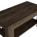 Storage Table Polgon, Extendable Table Shelf, Lower Shelf, Dark Brown Finish Dark Brown Particle Board
