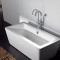 Freestanding Bathtub Faucet With Hand Shower Chrome Metal