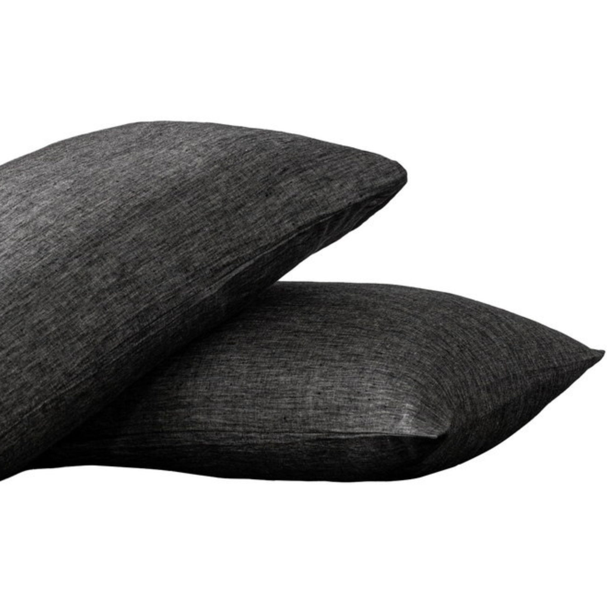 King Size Pillow Cases Set Of 2, King Pillow Cases Set Of 2, Pillow Cases King, Premium Soft Linen Pillow Case With Envelope Enclosure 20"X36", Onyx Grey Linen Linen