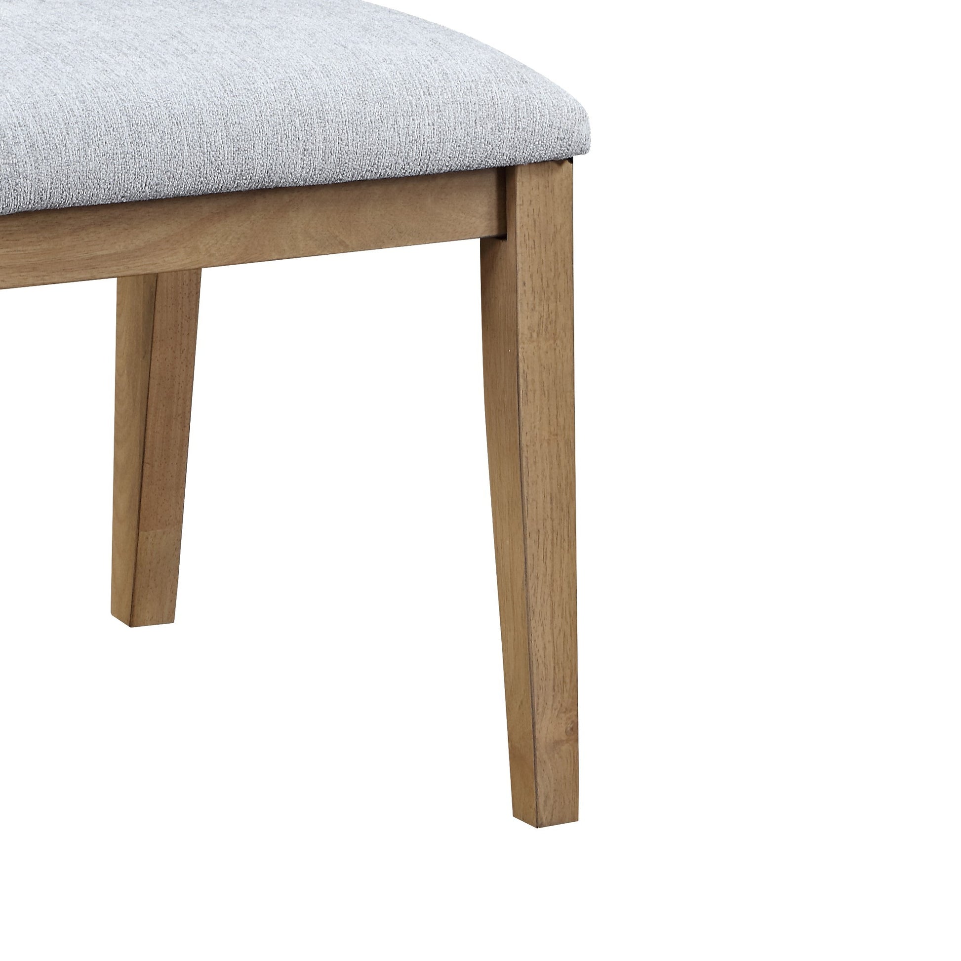 Delphine Set Of 2 Gray Linen Fabric 19" Dining Chair Gray Mdf