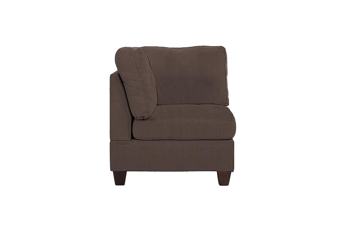 Modular Sectional 9Pc Set Living Room Furniture Corner Sectional Couch Black Coffee Linen Like Fabric 3X Corner Wedge 4X Armless Chairs And 2X Ottomans Coffee Wood Primary Living Space Cushion Back