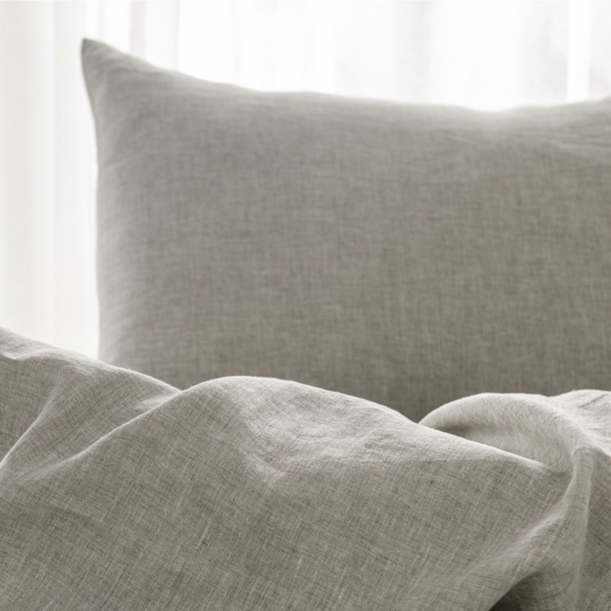 Pillow Cases Standard Size, Standard Pillow Cases Set Of 2, Pillowcases Standard, Premium Soft Linen Pillow Case With Envelope Enclosure 20"X27", Greige Greige Linen Linen
