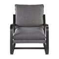 Blaire Sling Chair Upholstered In Charcoal Fabric With Metal Frame Charcoal Foam Polyester
