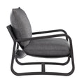 Blaire Sling Chair Upholstered In Charcoal Fabric With Metal Frame Charcoal Foam Polyester