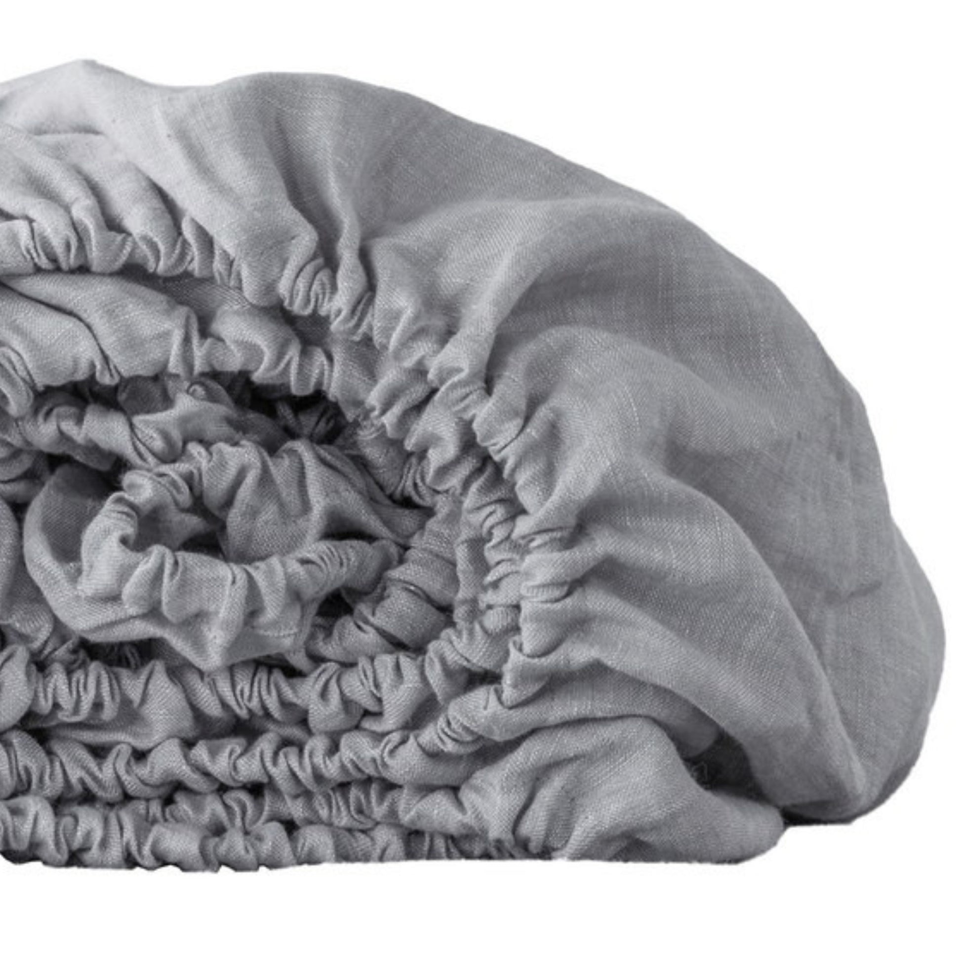 King Fitted Sheet 1 Pc, Bed Sheets King Size, Linen Sheets, Hotel Sheets,& Fade Resistant King Sheets, Cloud White Linen Linen
