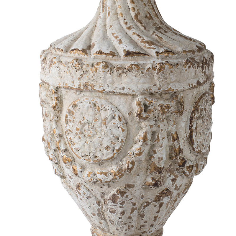 30X31" Antique Round Wood Table Antique White Gray Primary Living Space Antique,French Country,Retro,Rustic,Vintage Magnesium Oxide