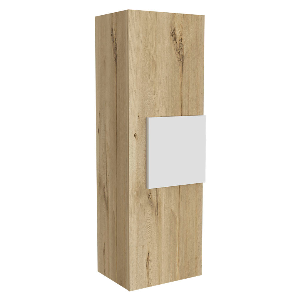 Medicine Cabinet Artic, Three Shelves, Single Door, White Light Oak Finish White Light Oak Particle Board