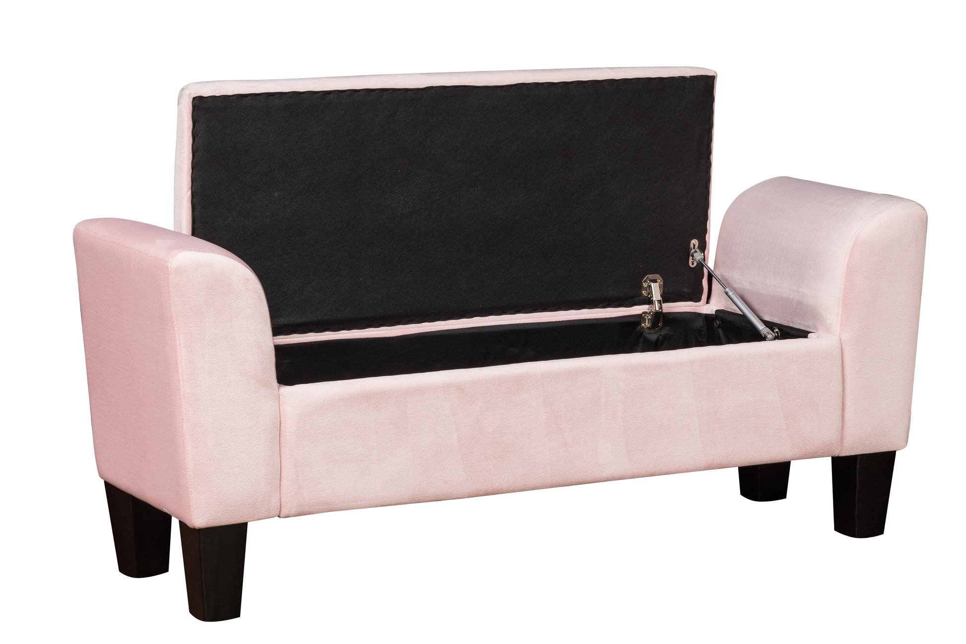 Mila 55" Pink Velvet Ottoman Bench With Storage Pink Velvet