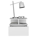 Floating Nightstand Flopini, One Drawer, White Finish White Particle Board