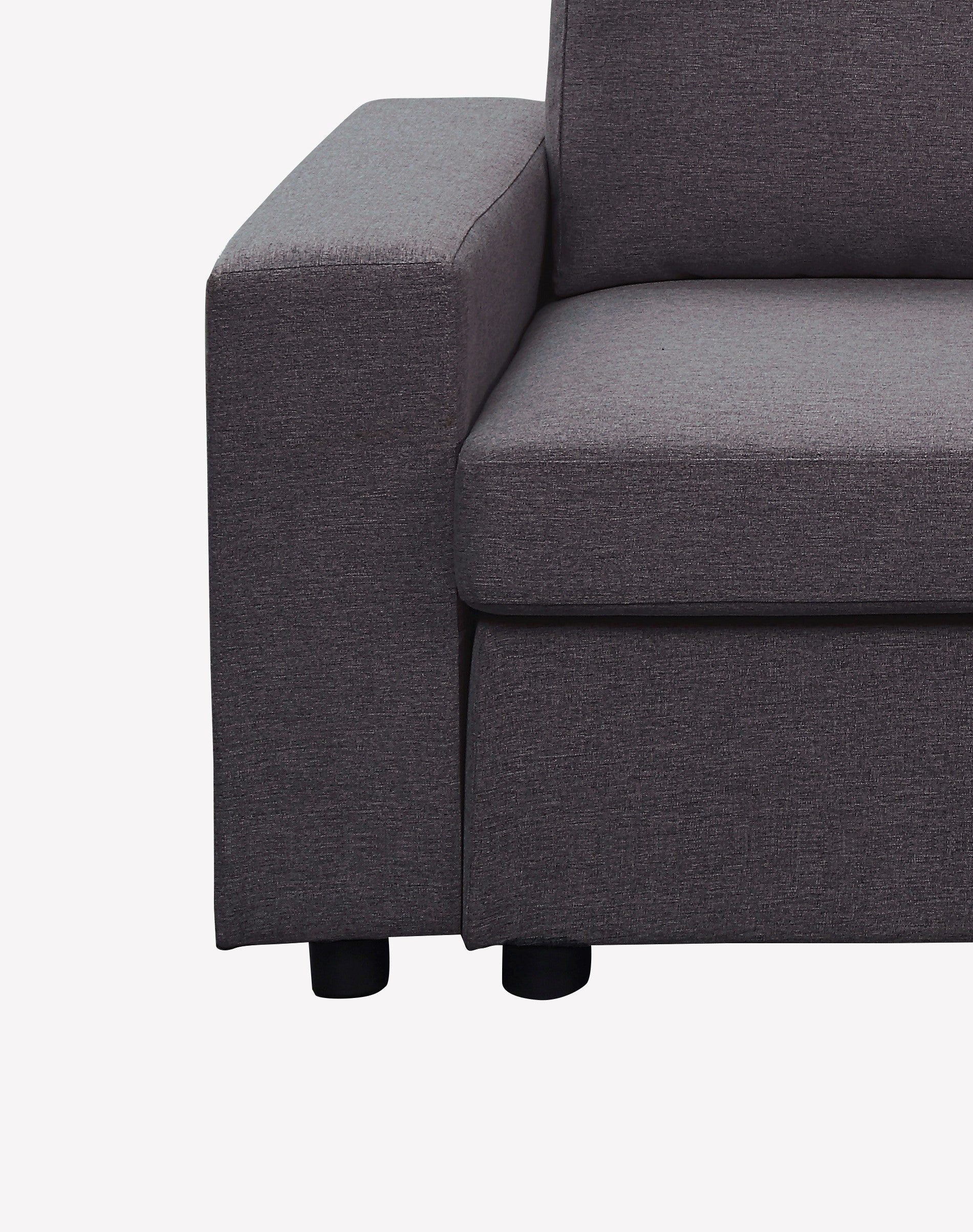 Winter 68" Loveseat In Dark Gray Linen Dark Gray Linen