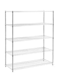 Warehouse, Supermarket,Kitchen,And Other 5 Layer Heavy Duty Adjustable Shelves With Wheels And Adjustable Feet,Each Metal Frame Bearing 300 Pounds. 59.45