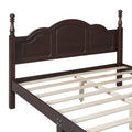 Queen Size Wood Platform Bed Frame,Retro Style Platform Bed With Wooden Slat Support,Dark Walnut Walnut Wood