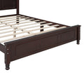 Queen Size Wood Platform Bed Frame,Retro Style Platform Bed With Wooden Slat Support,Dark Walnut Walnut Wood