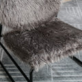 Coolmore Accent Chair Modern Industrial Slant Armchair With Metal Frame Premium High Density Soft Single Chair For Living Room Bedroom Gray Plush