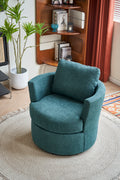 Swivel Barrel Chair, Comfy Round Accent Sofa Chair For Living Room, 360 Degree Swivel Barrel Club Chair, Leisure Arm Chair For Nursery, Hotel, Bedroom, Office, Lounge Emerald Emerald Primary Living Space Modern Foam Polyester