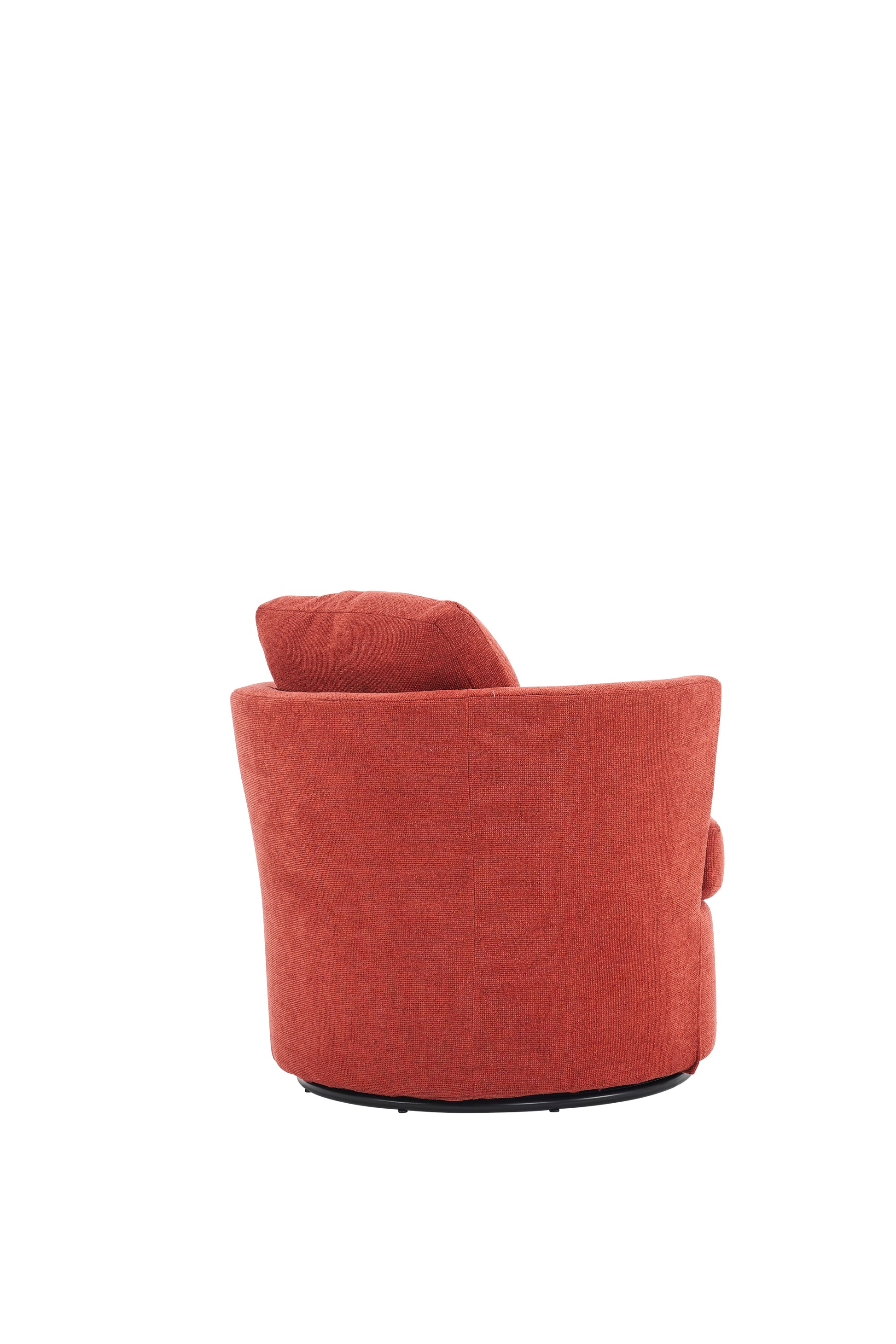 Swivel Barrel Chair, Comfy Round Accent Sofa Chair For Living Room, 360 Degree Swivel Barrel Club Chair, Leisure Arm Chair For Nursery, Hotel, Bedroom, Office, Lounge Brick Red Brick Red Primary Living Space Modern Foam Polyester